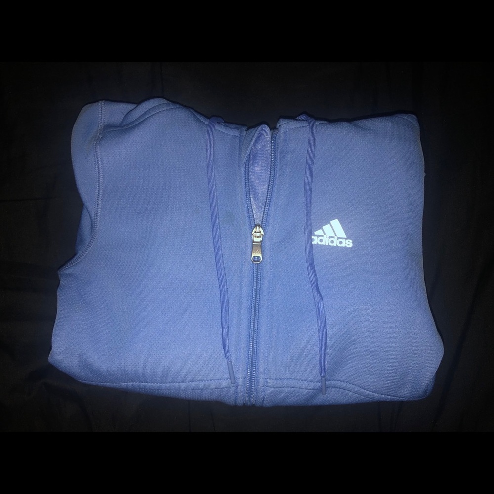 blue adidas zip up 🌊